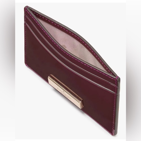 Kate Spade Kenzie Burgundy Card Holder - Picture 4 of 6